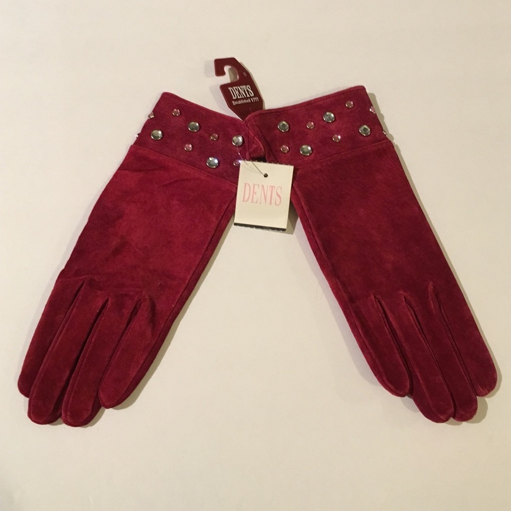 DENTS 1777 100% LEATHER GLOVES BRAND NEW WITH TAGS RED